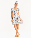 The North Pole Map Bamboo Women’s Short Sleeve Twirl Dress