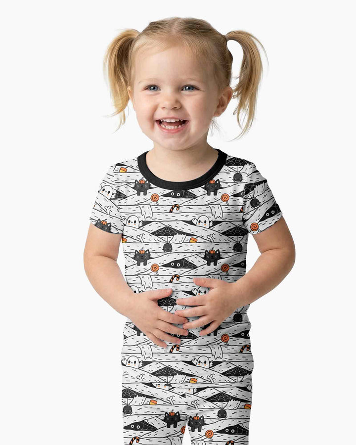 Little Mummy Crew Bamboo Two Piece Short Sleeve Pajama Set