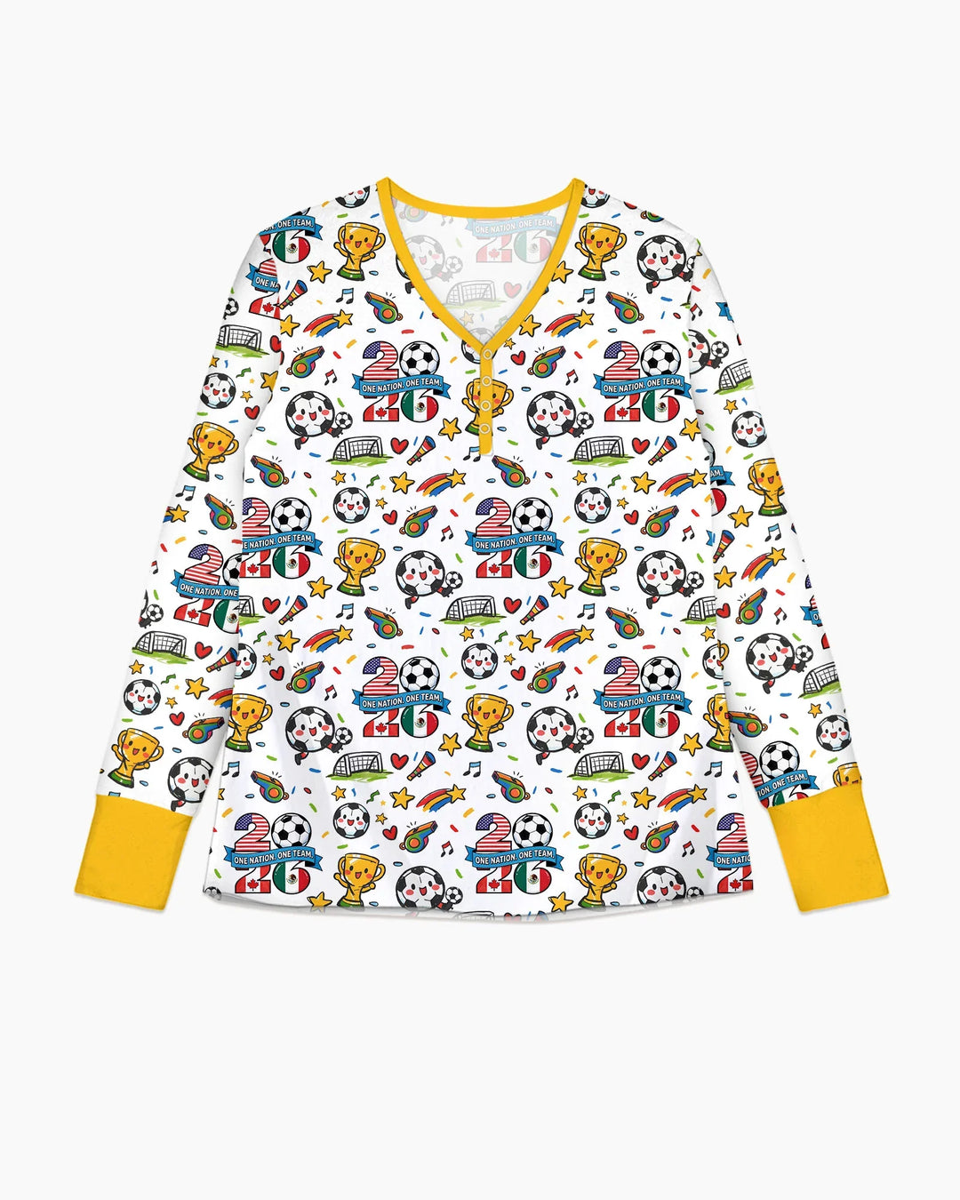 Soccer Fever 2026 Family Matching Bamboo Women Pajama Set