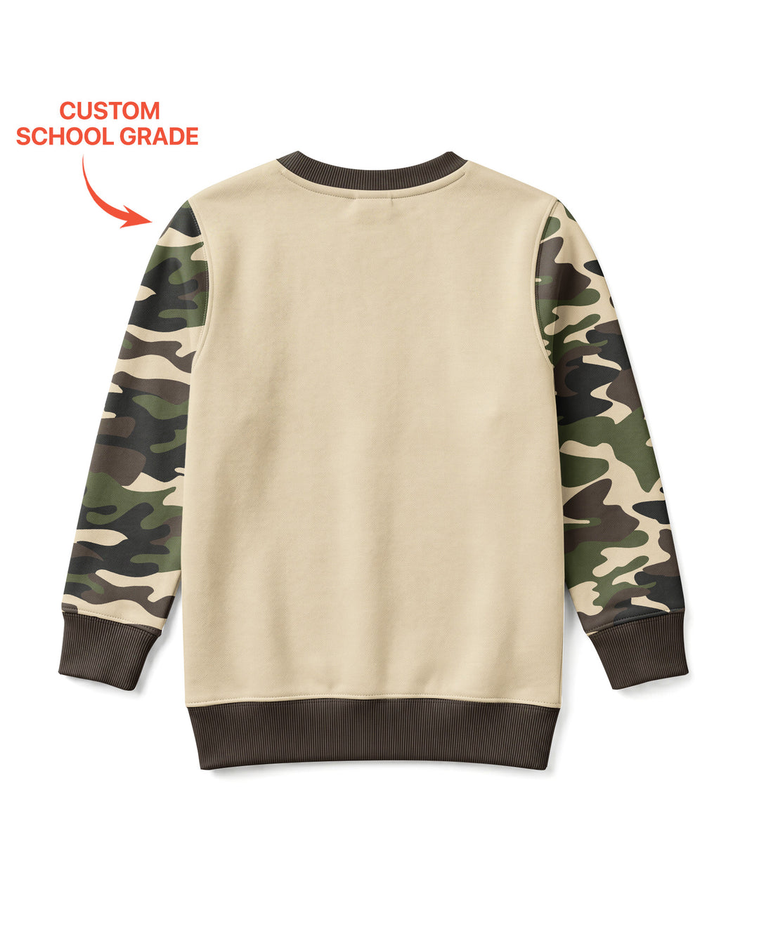 Sudadera de cuello redondo de bambú con plantilla personalizada