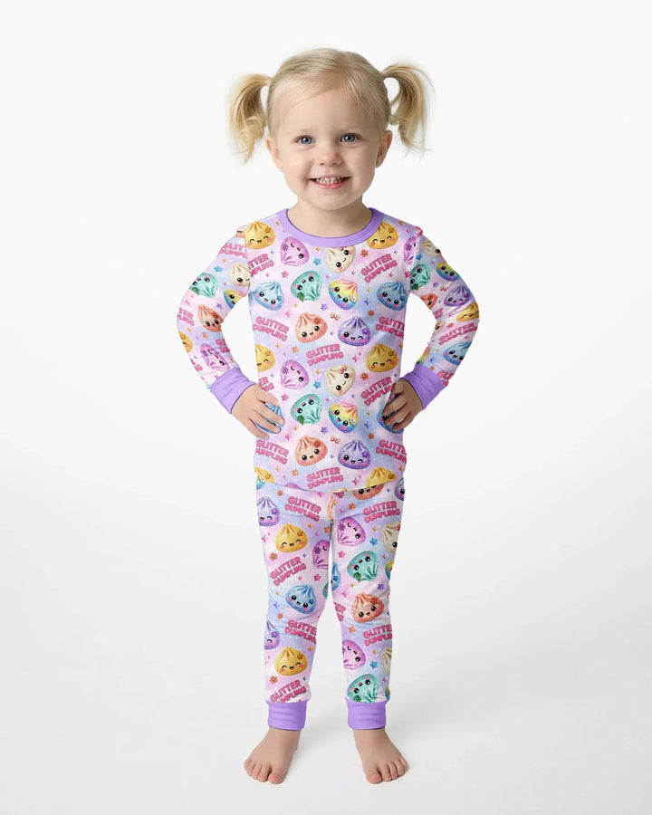 Glitter Dumpling Bamboo Two Piece Long Sleeve Pajama Set