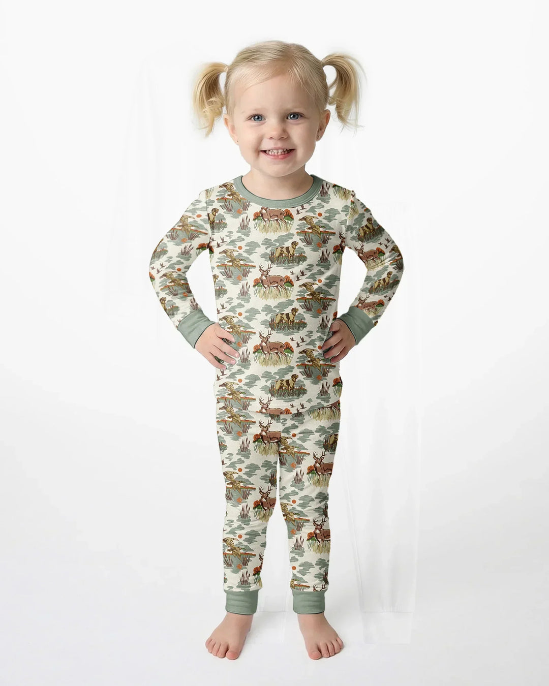 Conjunto de pijama de dos piezas de bambú con mangas largas, plantilla PERSONALIZADA