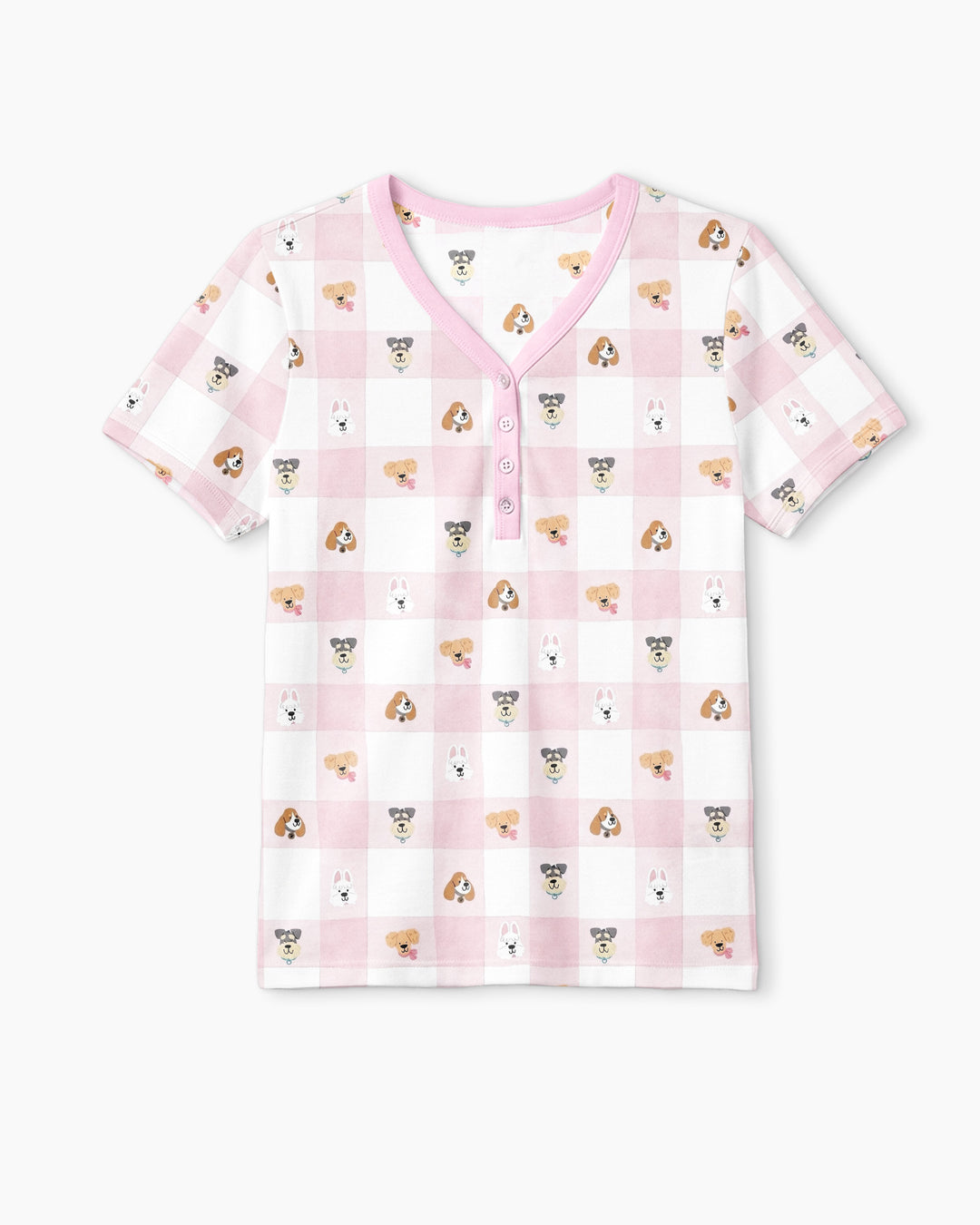 Plaid Pals Family Matching Bamboo Women Short Sleeve Short Pajama Set