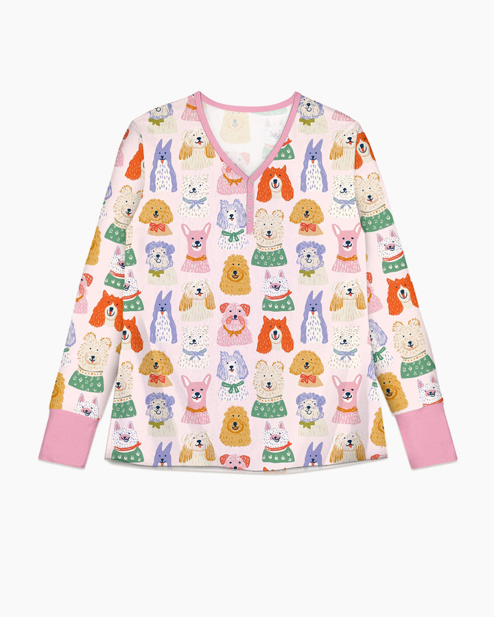 Plantilla de conjunto de pijama de mujer de bambú