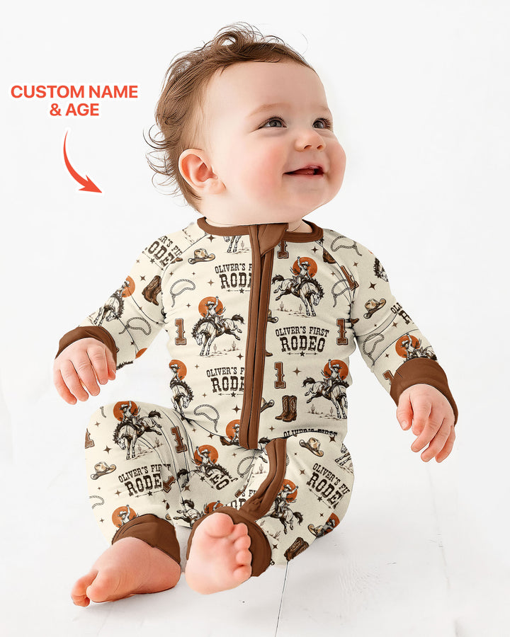 Custom Name Birthday Rodeo Bamboo Convertible Zippy
