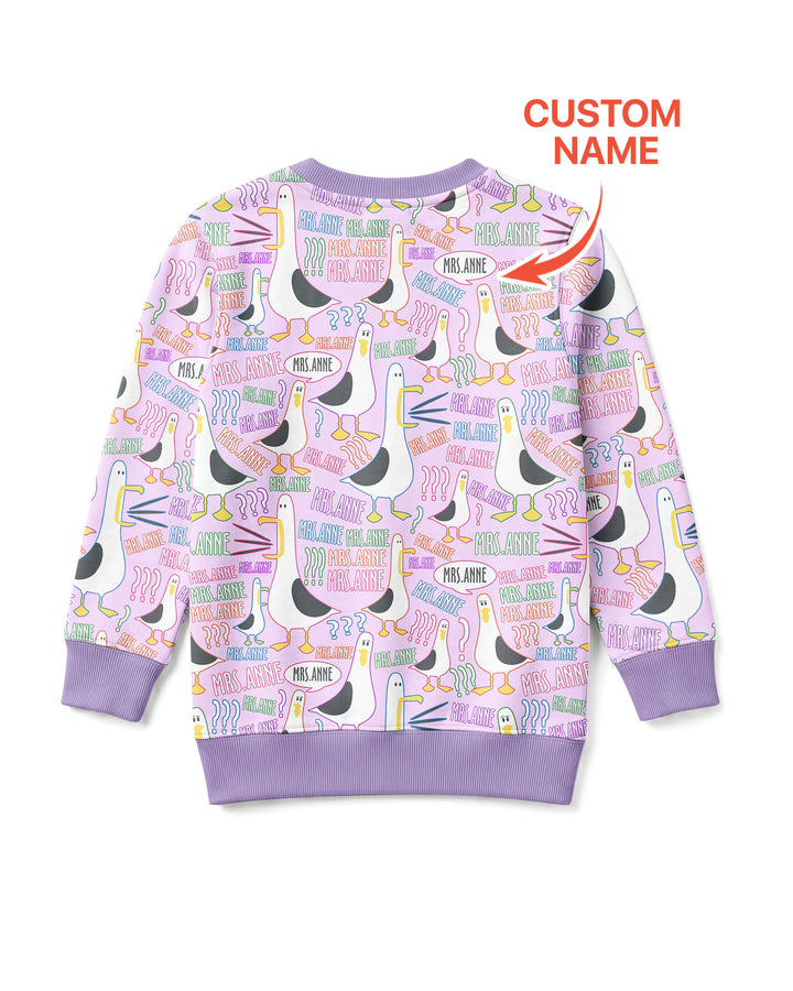 Teacher Teacher Teacher Funny Seagull Bamboo Crewneck Sweatshirt