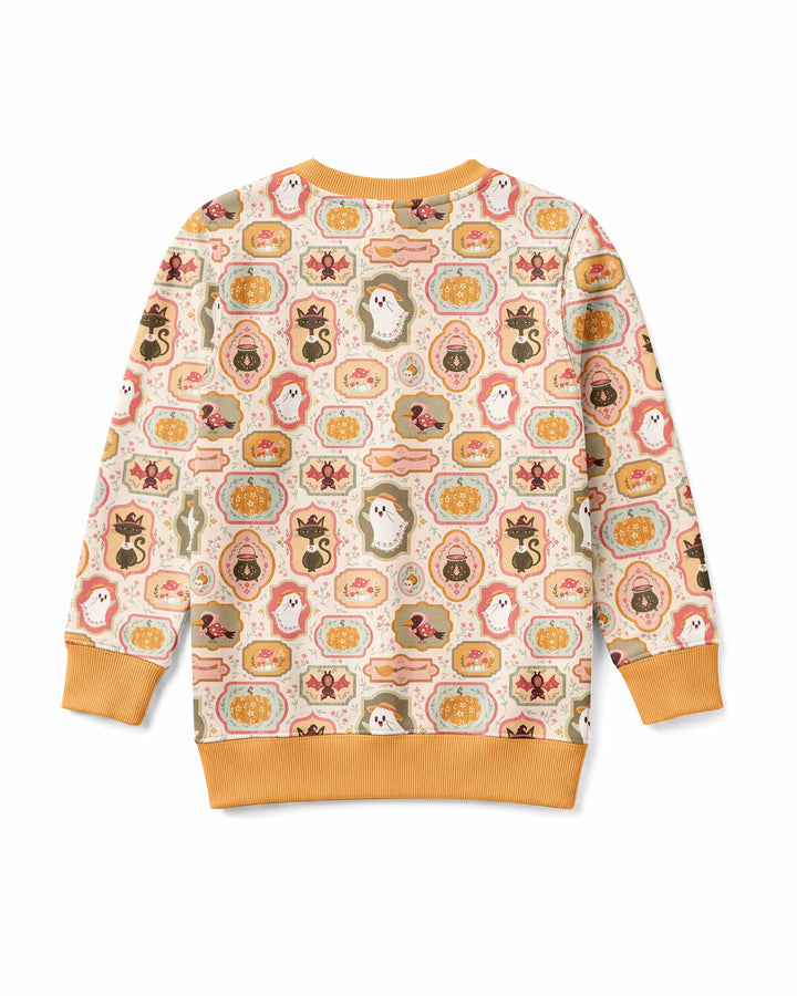 Cute Vintage Magical Cottage Style Halloween Bamboo Crewneck Sweatshirt