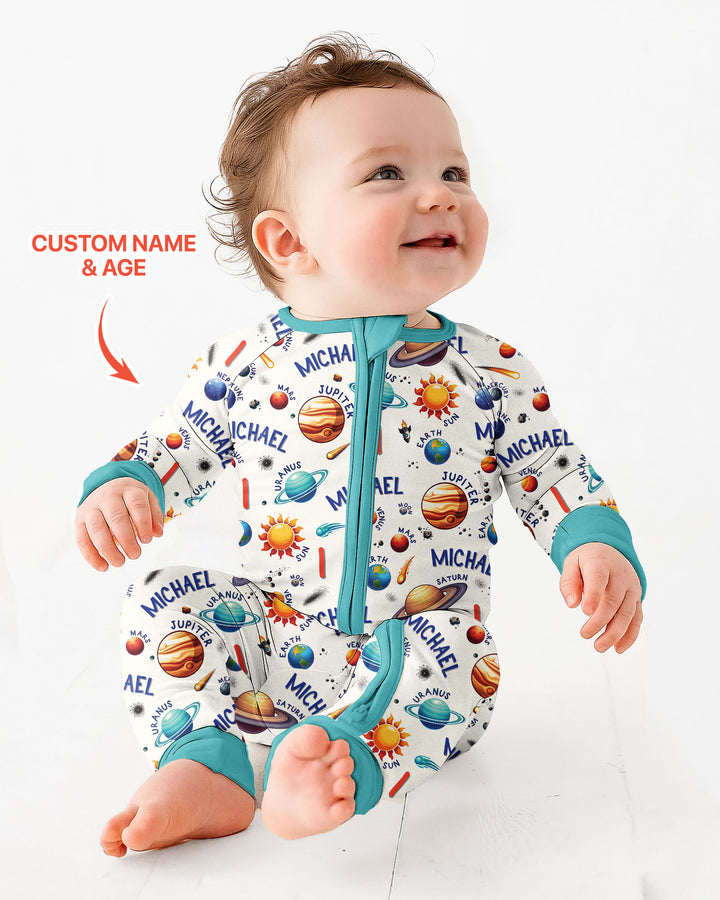 Personalized Birthday Solar System Bamboo Convertible Zippy