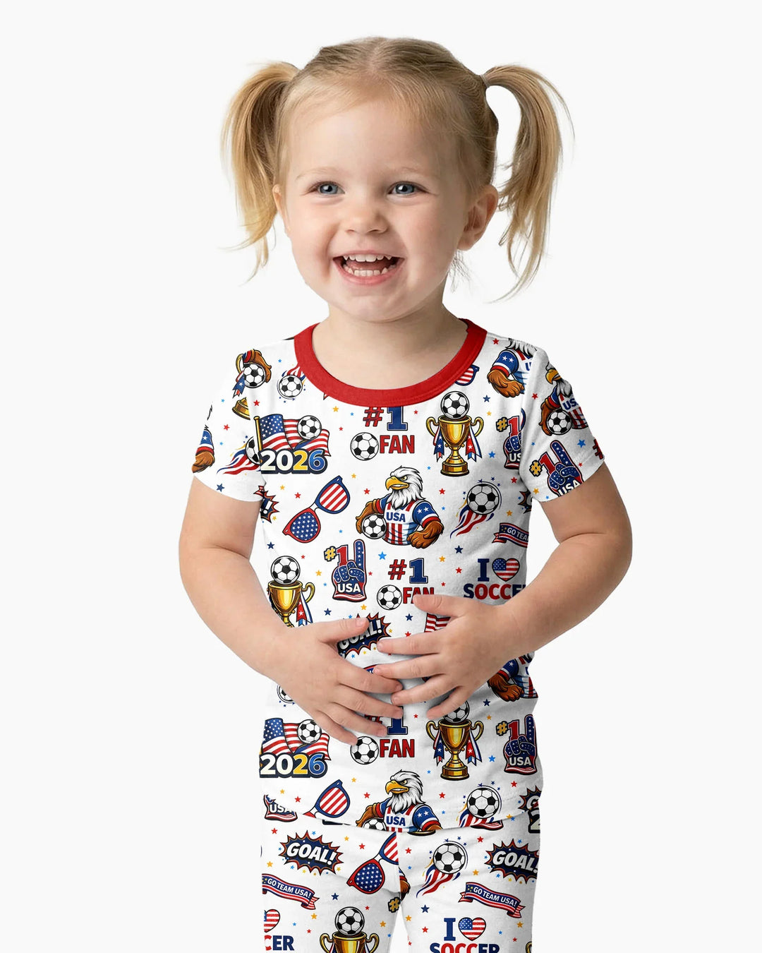 Conjunto de pijama de dos piezas de manga corta de bambú