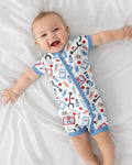 Medical Buddies Bamboo Shorty Zippered Romper