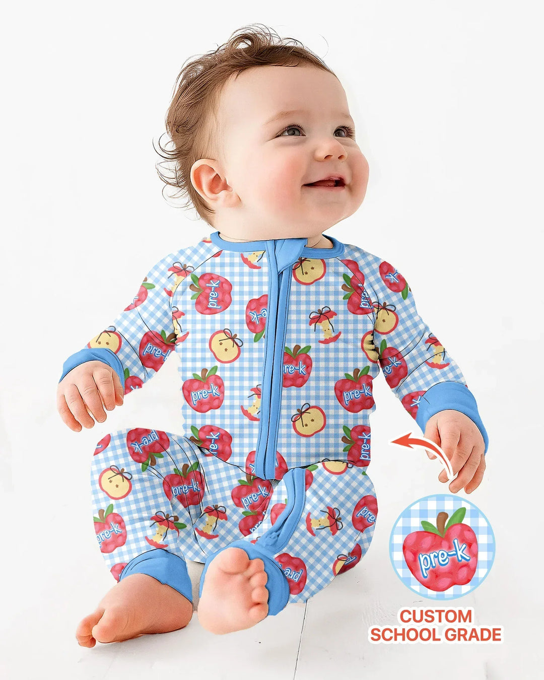Custom School Grade Apple Days Bamboo Convertible Zippy