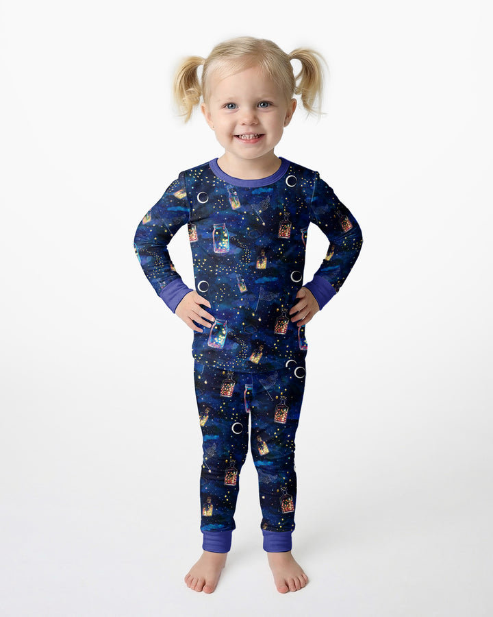 Conjunto de pijama de dos piezas de bambú con mangas largas, plantilla PERSONALIZADA