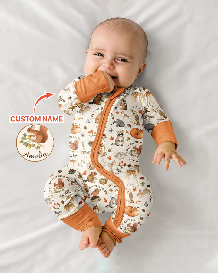 Cutest Critter In The Woods Custom Name Bamboo Convertible Zippy