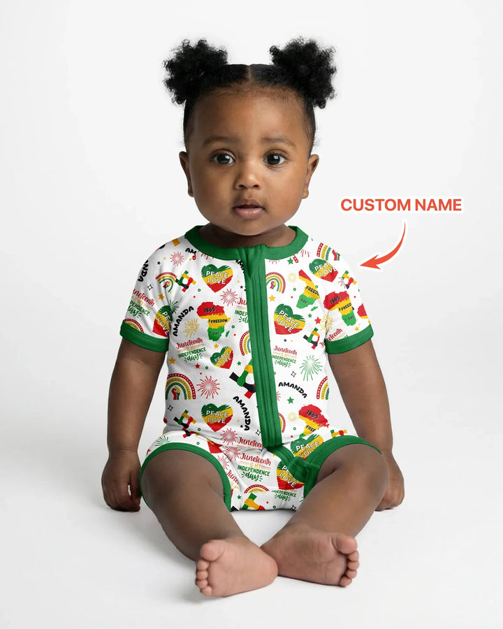 Custom Name Juneteenth Is My Independence Day Bamboo Shorty Zippy