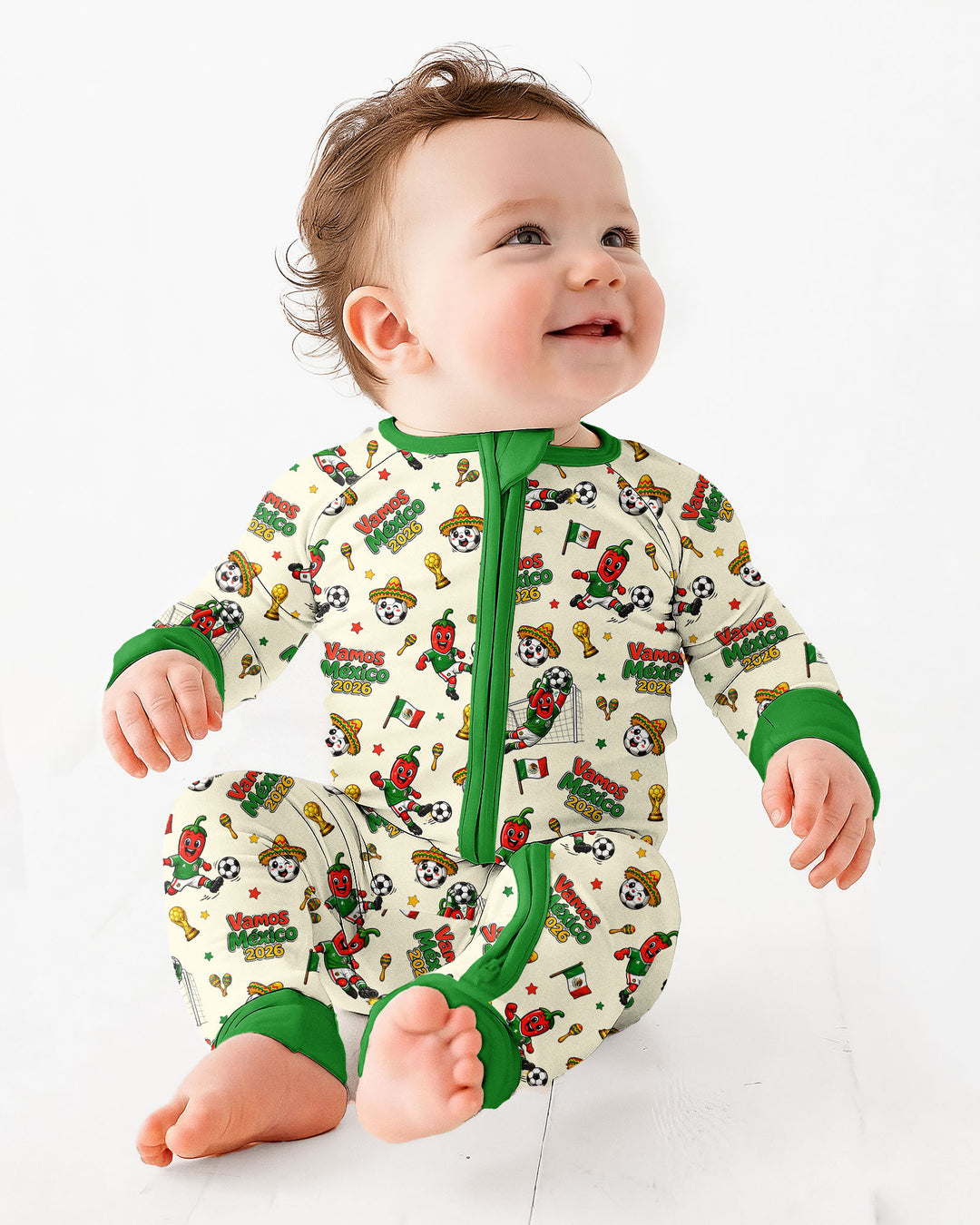 Cartoon World Soccer Vamos Mexico Family Matching Bamboo Convertible Zippy