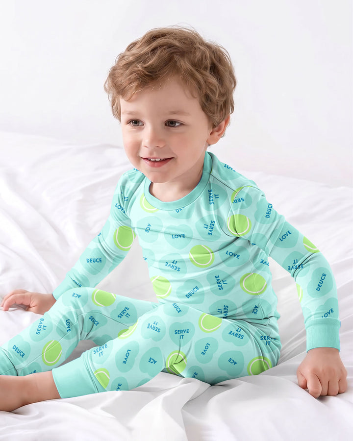 Conjunto de pijama de dos piezas de bambú de manga larga