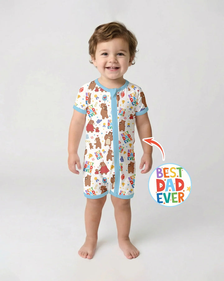 Best Daddy Bear Ever Family Matching Bamboo Shorty Zippy