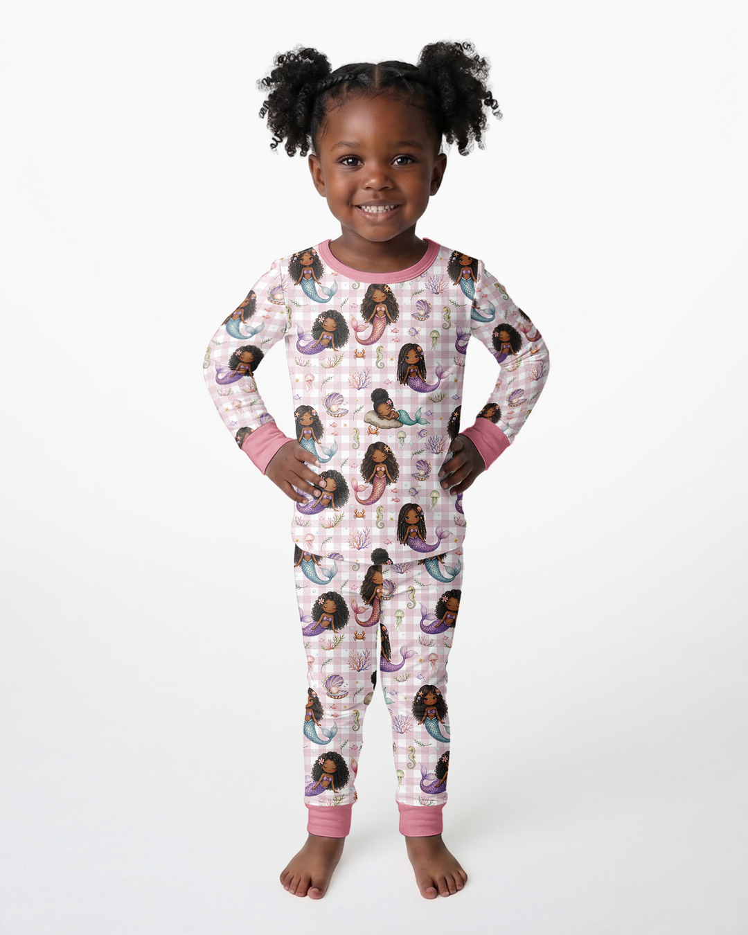 Zweiteiliges Langarm-Pyjama-Set mit Sommerfrüchten