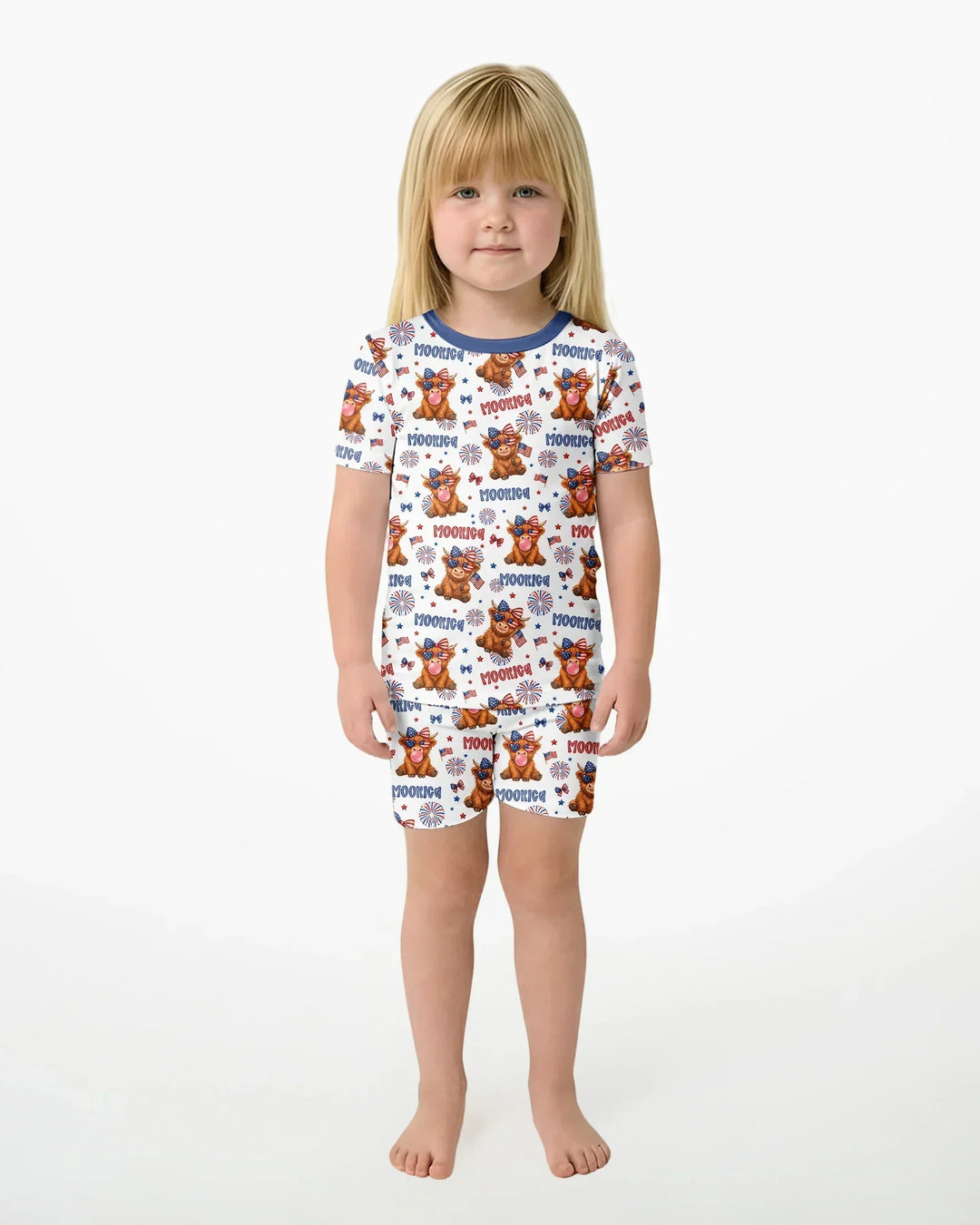 Conjunto de Pijama de Dos Piezas de Bambú con Mangas Cortas y Pantalones Cortos