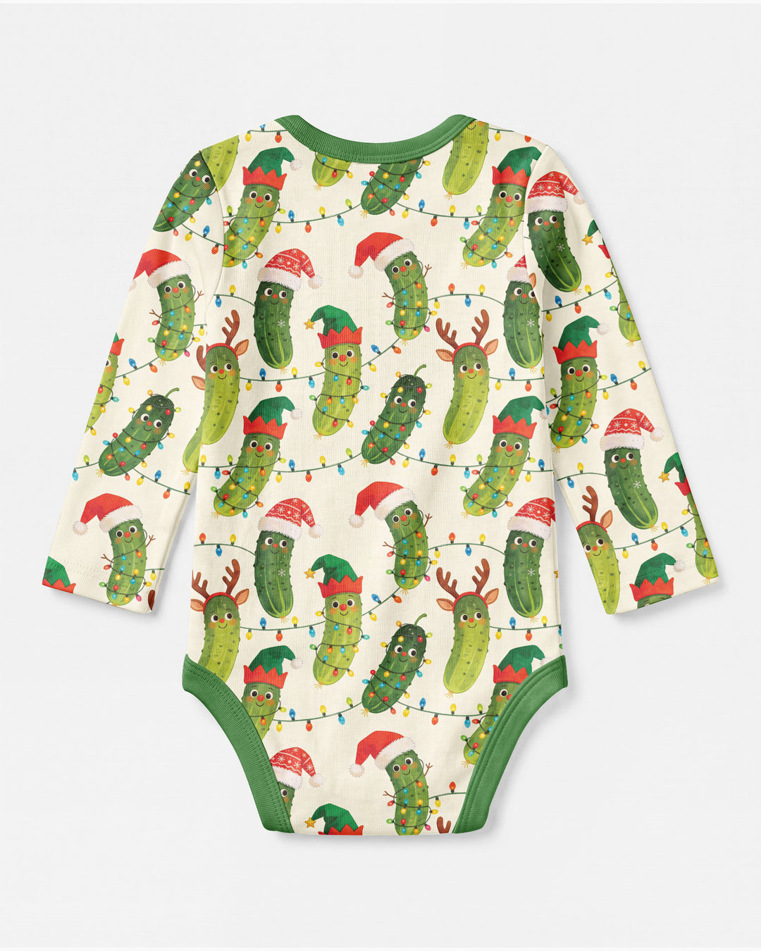 Cheerful Christmas Pickle Bamboo Bodysuit