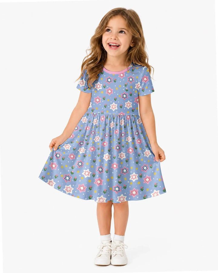 Starry Bloom Blessings Family Matching Bamboo Twirl Dress