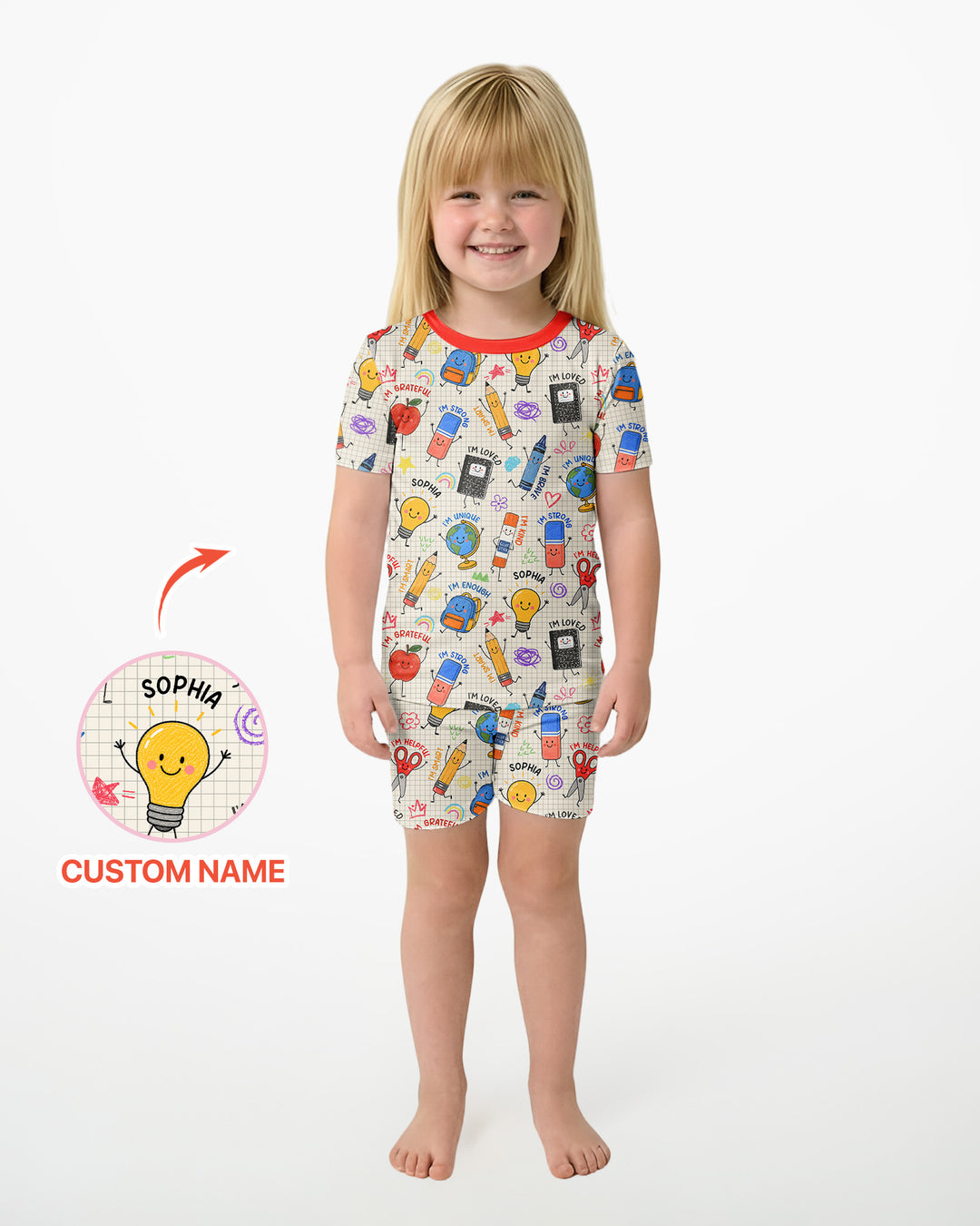 Conjunto de Pijama de Dos Piezas de Bambú con Mangas Cortas y Pantalones Cortos