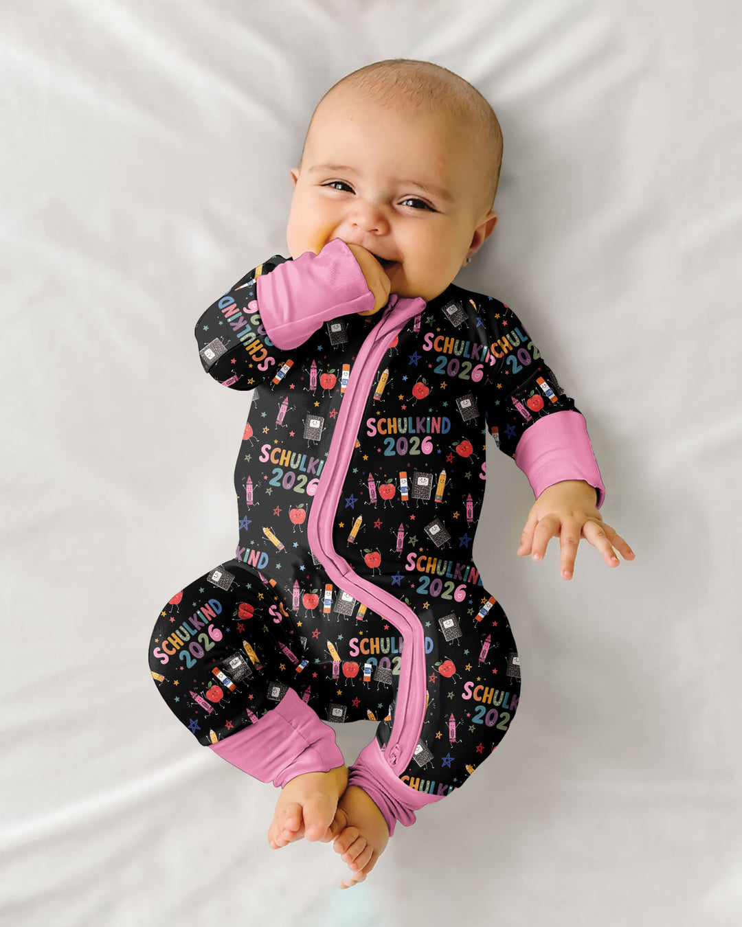 Gerippte Babykleidung mit individuellem Foto - Weich &amp; Skizzenhaft