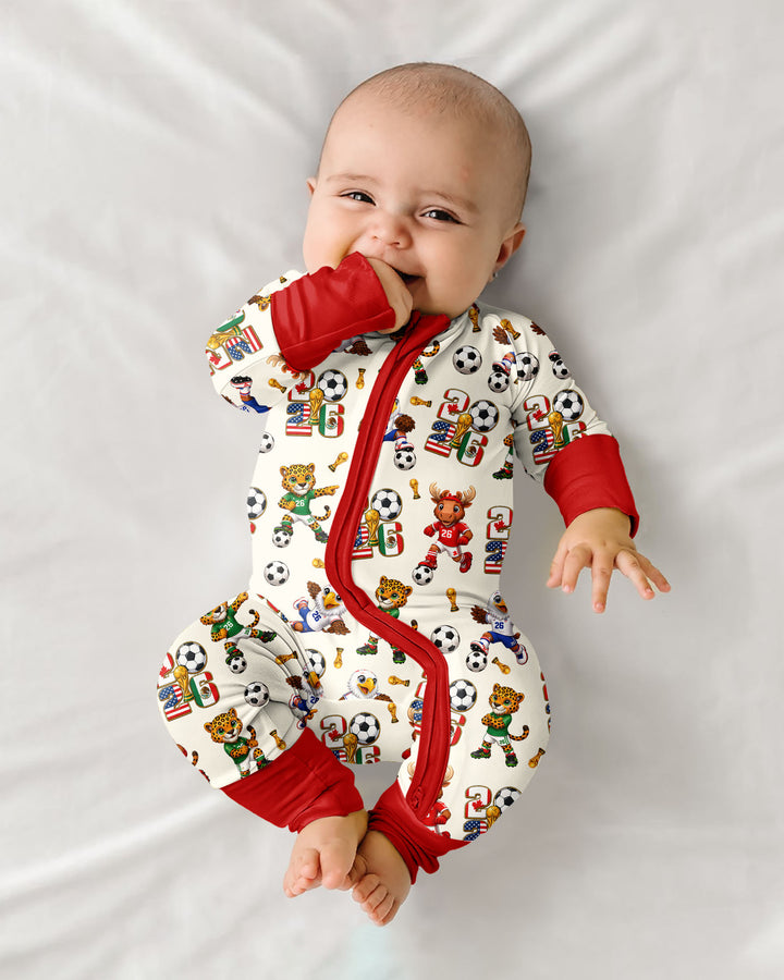 Cute Soccer Mascots USA CAN MEX Bamboo Convertible Zippy