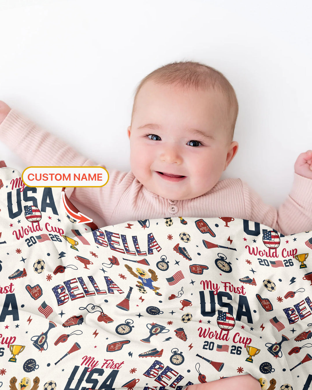 My First Soccer Cup 2026 Bamboo Blanket