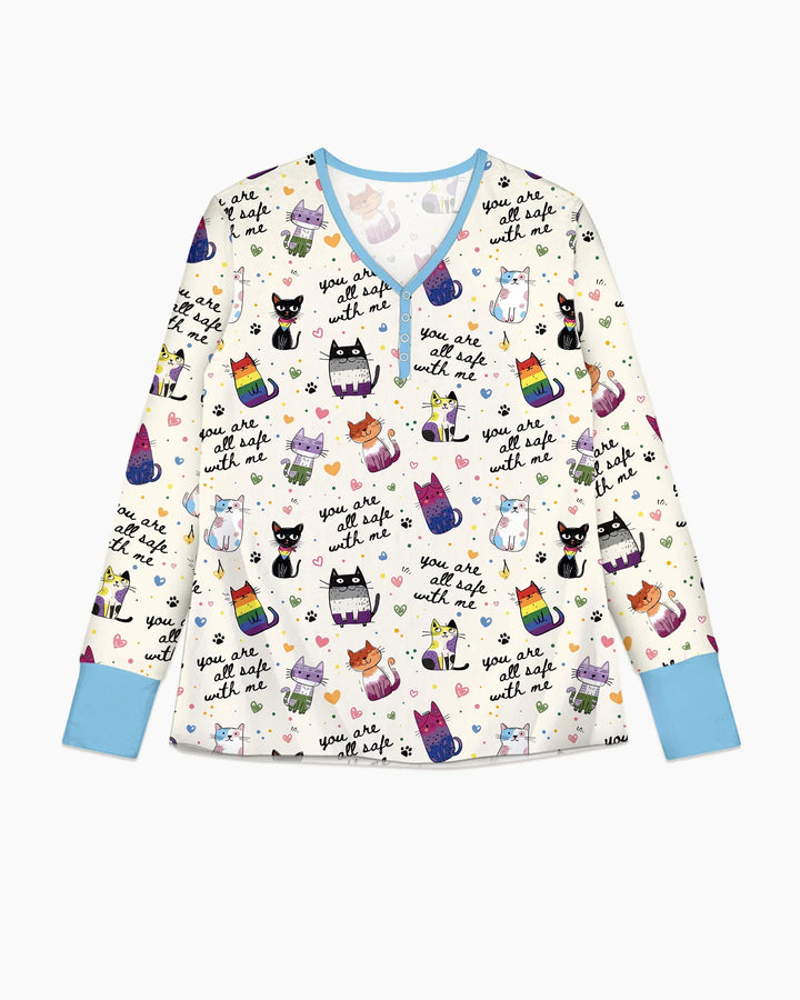 Loved & Safe Kitties Family Matching Bamboo Women Pajama Set