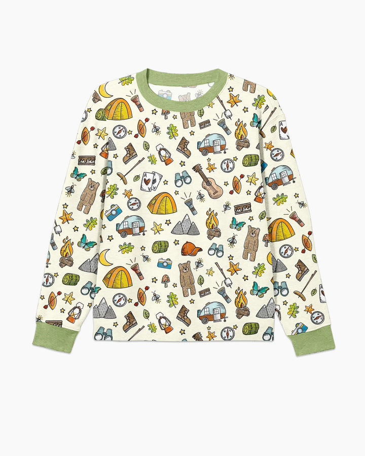 Pijama de Bambú para Hombre Love Camping a Juego Familiar