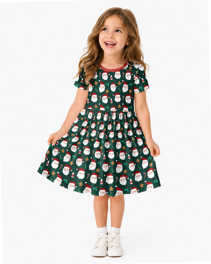 Christmas Sweet Santa Bamboo Twirl Dress