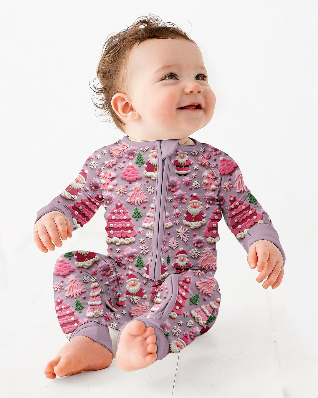 Pink Snowmen Bamboo Convertible Zippy
