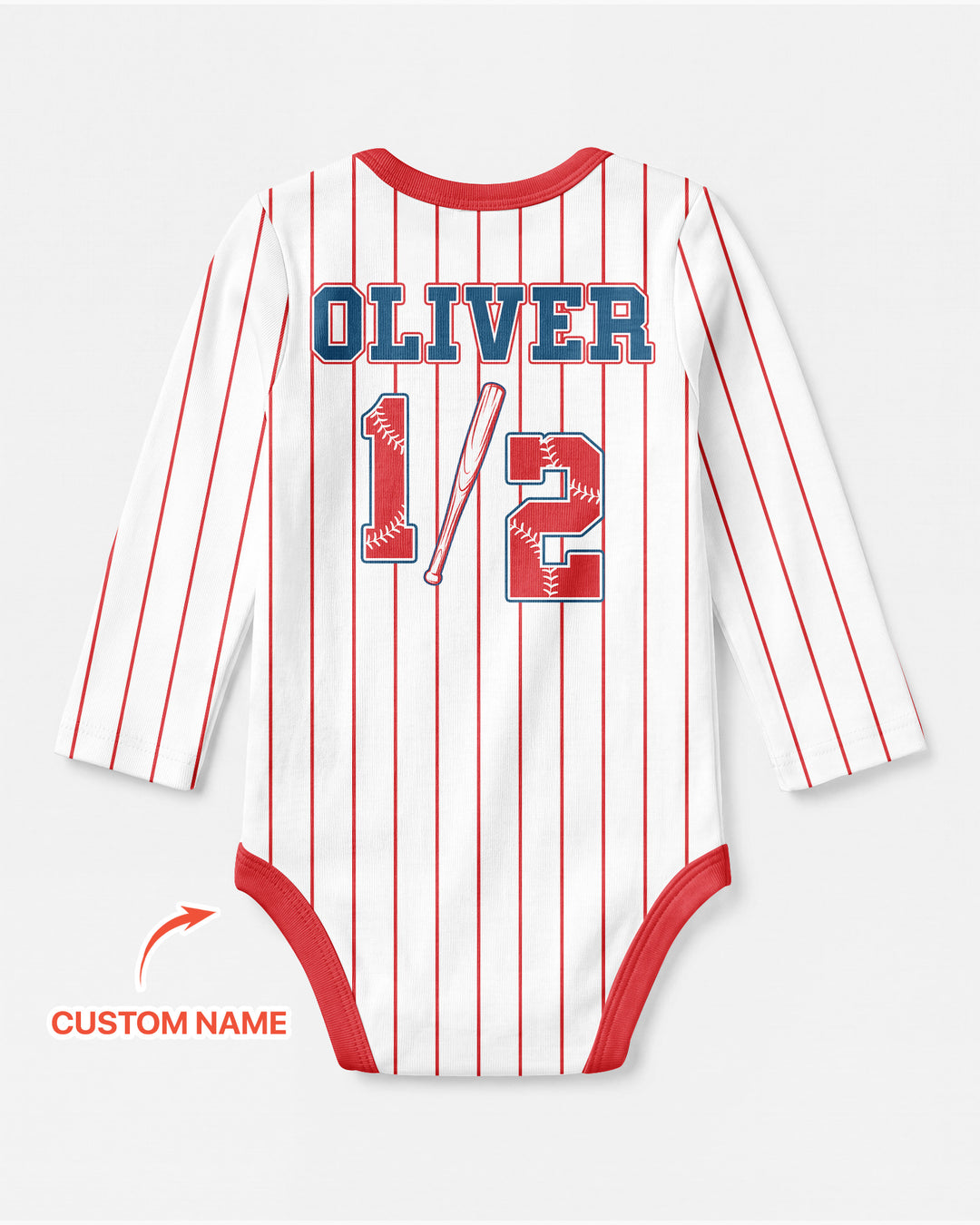 Custom Name Half Way To One Bamboo Bodysuit