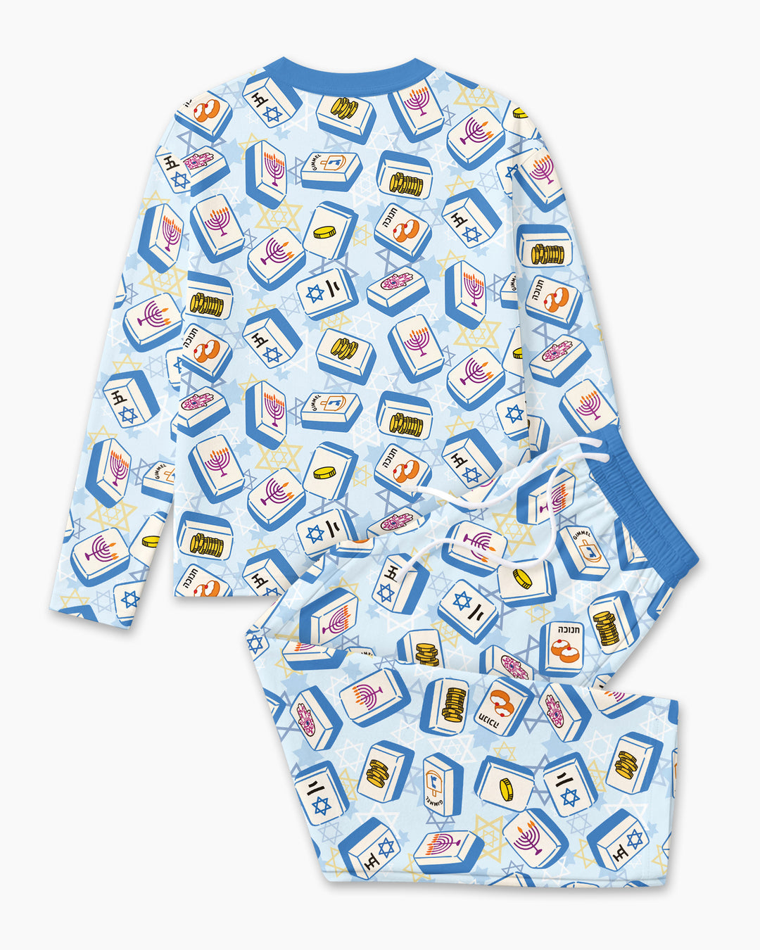 Hanukkah Mahjong Club Bamboo Men's Pajama Set