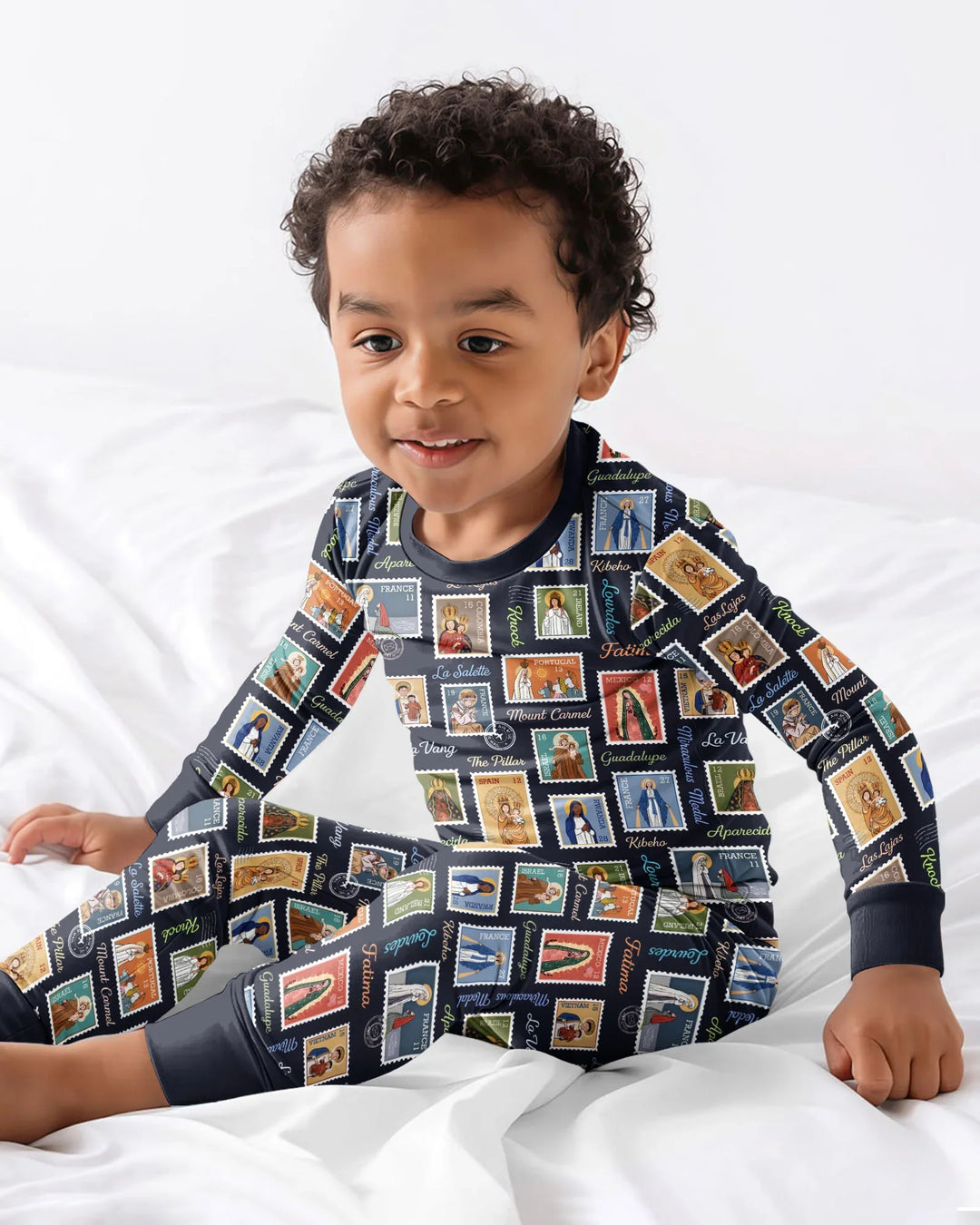 Our Lady, Around the World Bamboo Two Piece Long Sleeve Pajama Set