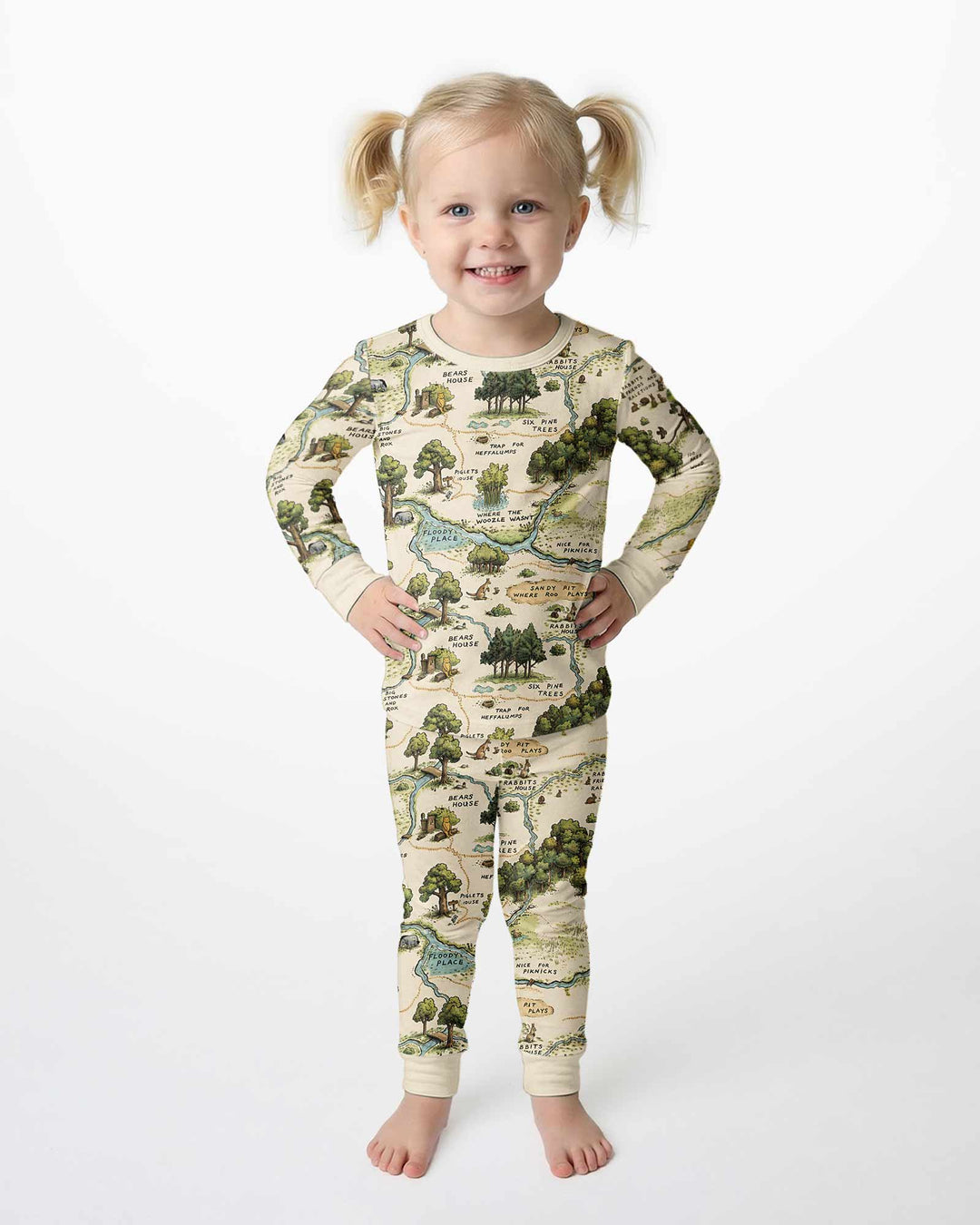Conjunto de pijama de dos piezas de bambú con mangas largas, plantilla PERSONALIZADA