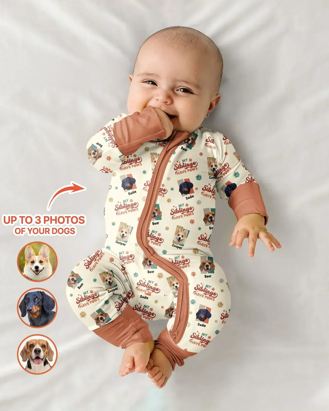 Custom Dog Photos "My Siblings Have Paws"  Bamboo Convertible Zippy