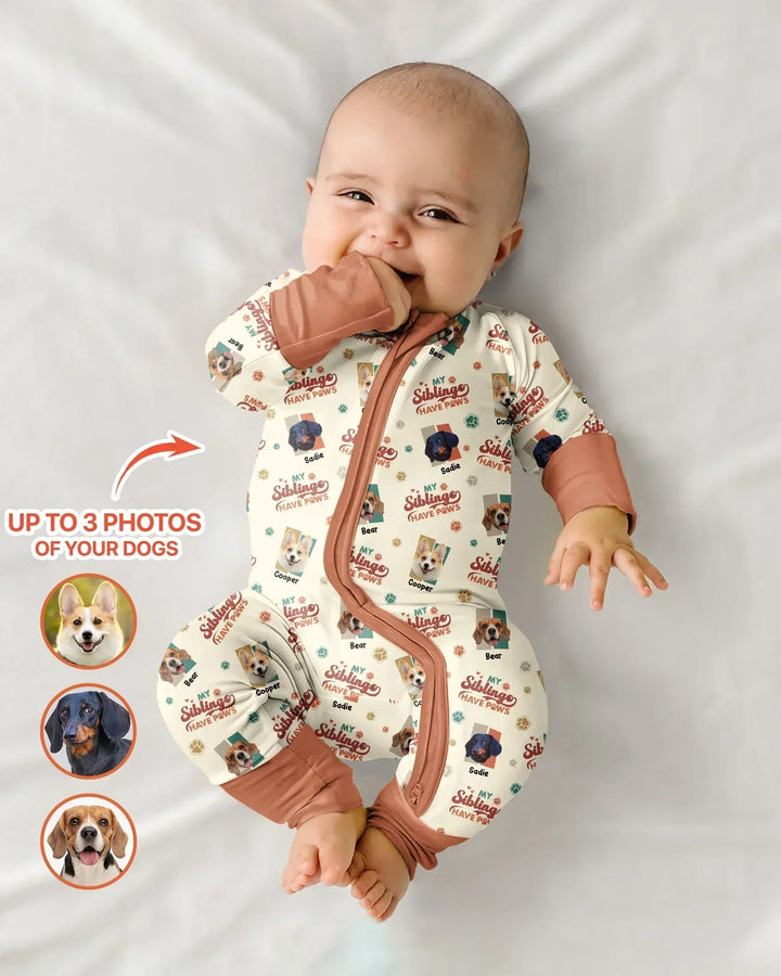 Custom Dog Photos "My Siblings Have Paws"  Bamboo Convertible Zippy