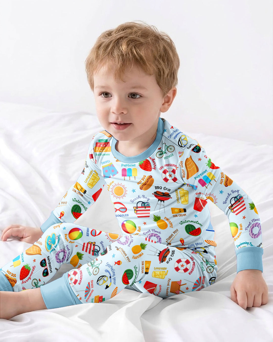 Love Summer Bamboo Two Piece Long Sleeve Pajama Set