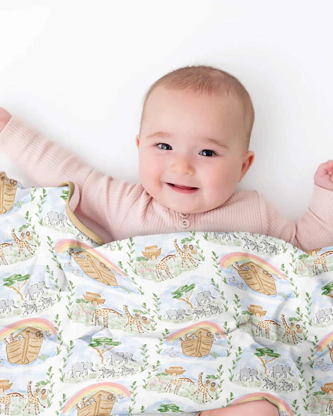 Noah And The Ark Bamboo Blanket