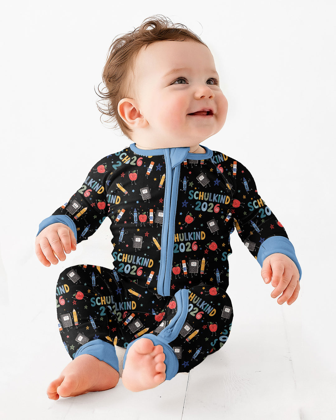 Gerippte Babykleidung mit individuellem Foto - Weich &amp; Skizzenhaft