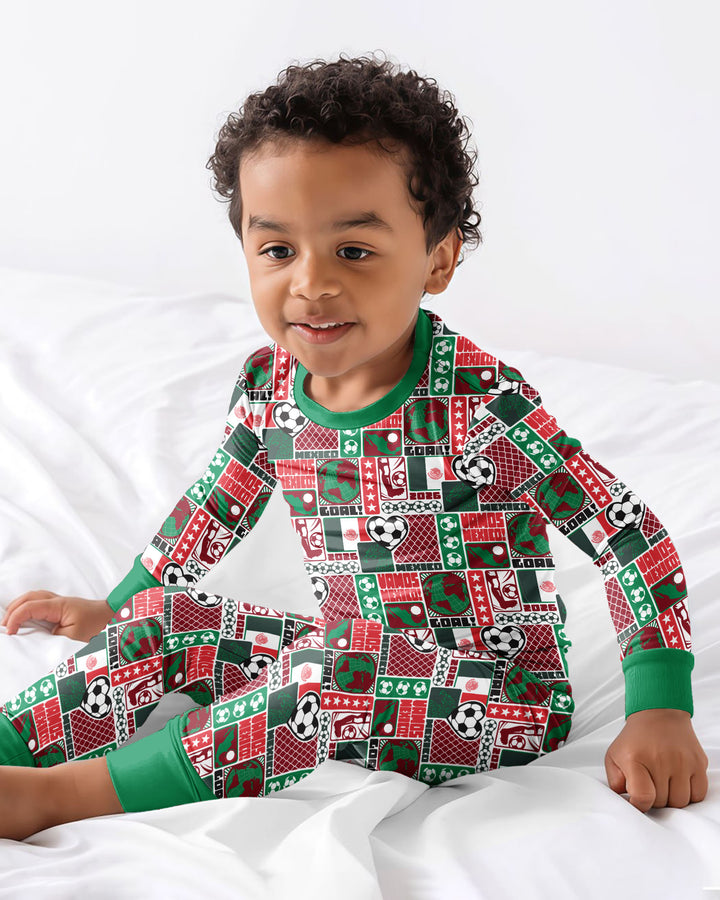Conjunto de pijama de dos piezas de bambú de manga larga