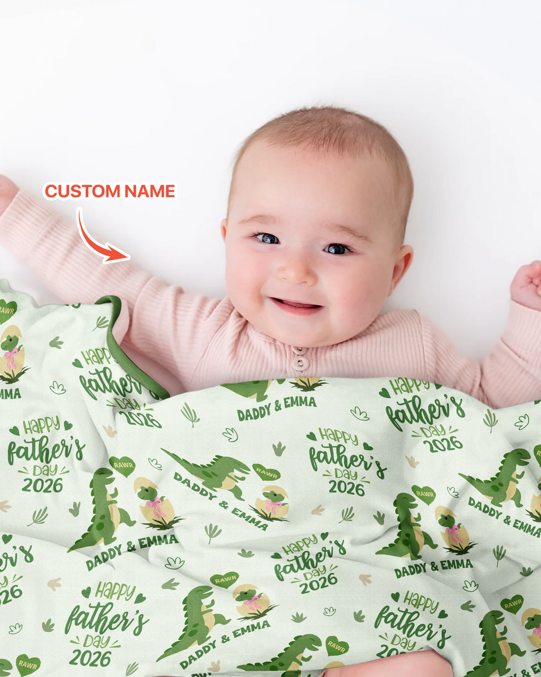 Custom Name Fathers Day 2026 Bamboo Blanket