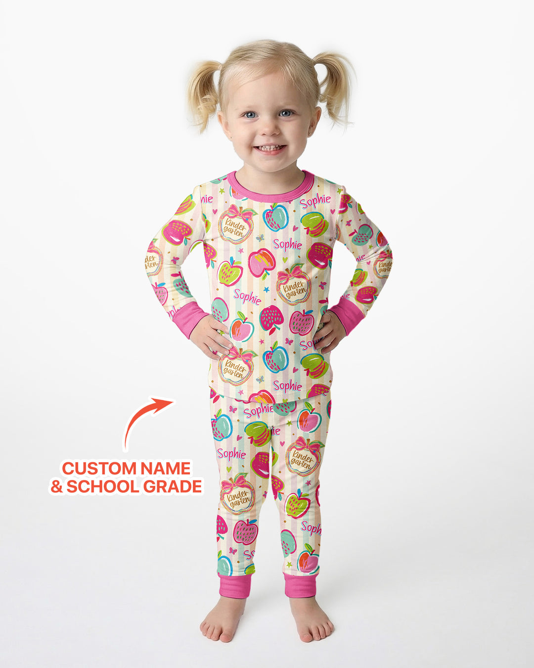 Conjunto de pijama de dos piezas de bambú con mangas largas, plantilla PERSONALIZADA