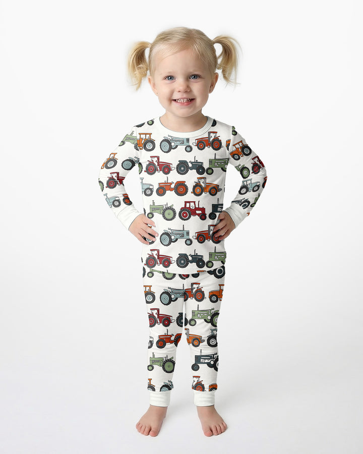 Tiny Tractors Bamboo Two Piece Pajama Set