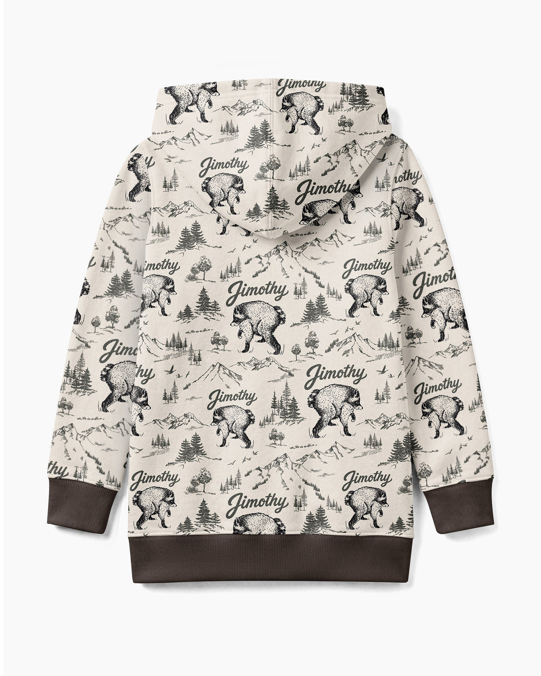 Vintage Jimothy Racoon Family Matching Bamboo Zip Hoodie