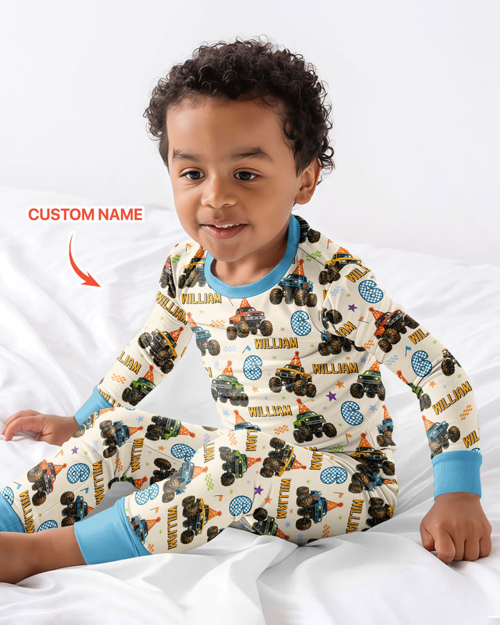 Conjunto de pijama de dos piezas de bambú con mangas largas, plantilla PERSONALIZADA