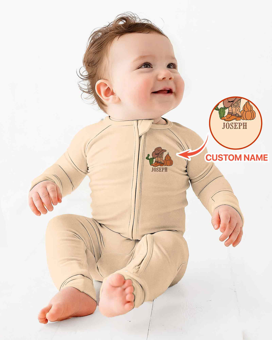 Personalized Spooky Cowboy Cowgirl Bamboo Convertible Zippy