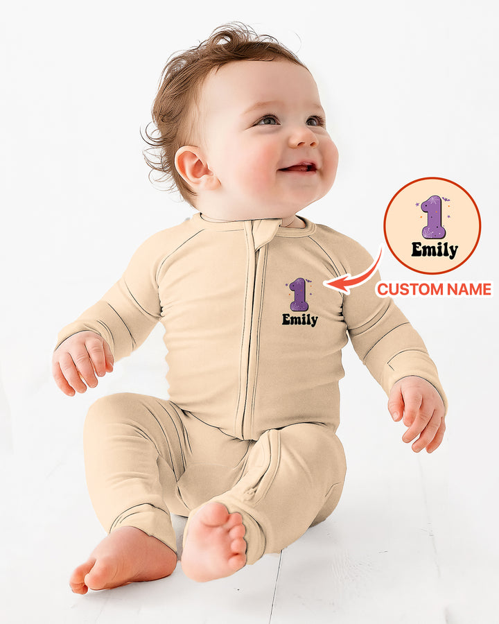 Personalized Spooky One  Coquette Halloween Birthday Bamboo Convertible Zippy
